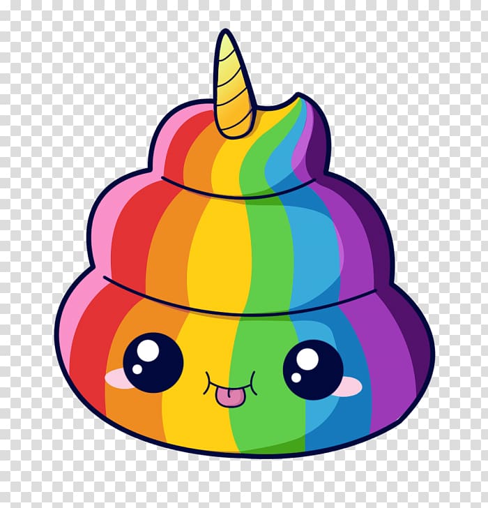 multicolored poop unicorn illustration, Unicorn Pile of Poo emoji Feces We Heart It, unicorn transparent background PNG clipart