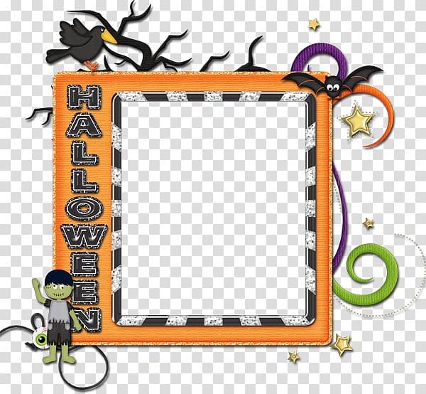 Frames Scrapbooking Halloween , ghost and goblins transparent background PNG clipart