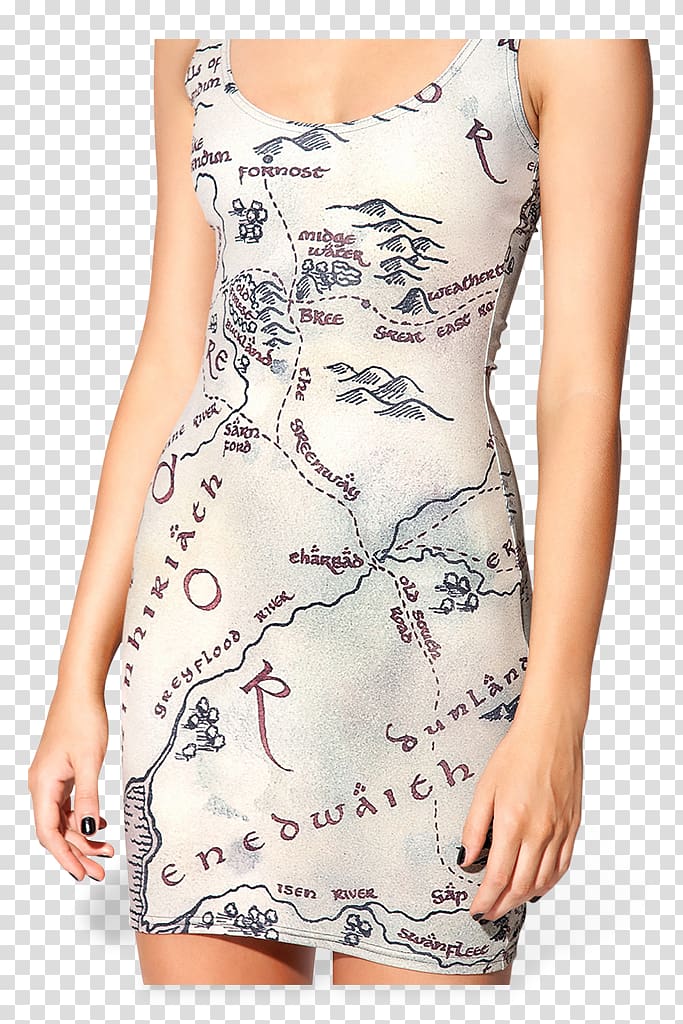 The Lord of the Rings Cocktail dress A Map of Middle-earth Clothing, dress transparent background PNG clipart