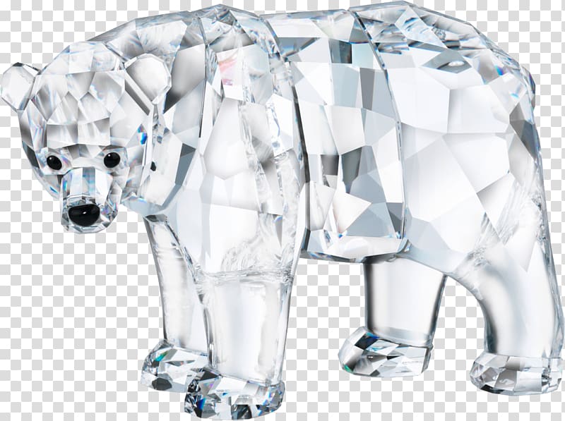 Bear Swarovski AG Jewellery Crystal, polar bear transparent background PNG clipart