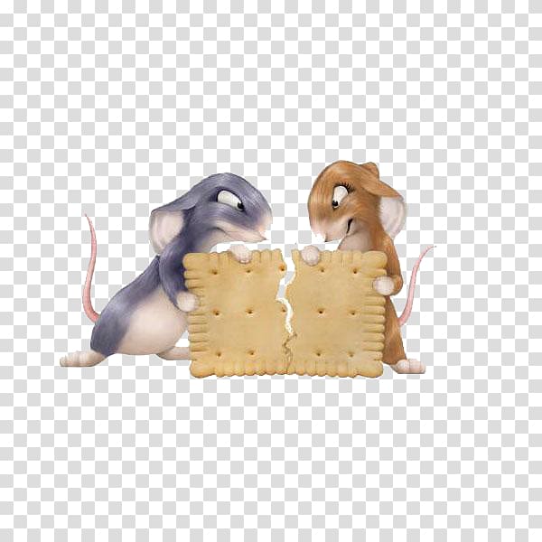 Brown rat Mouse, Cartoon couple rat biscuits transparent background PNG clipart