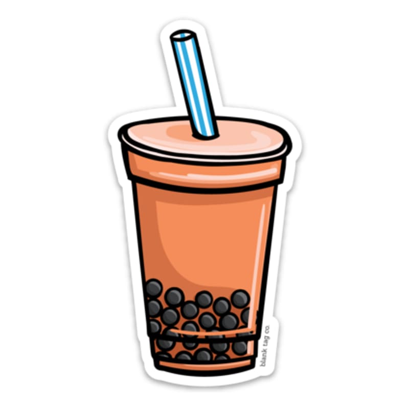 plastic cup illustration, Bubble tea Thai tea Milk Cafe, thai transparent background PNG clipart