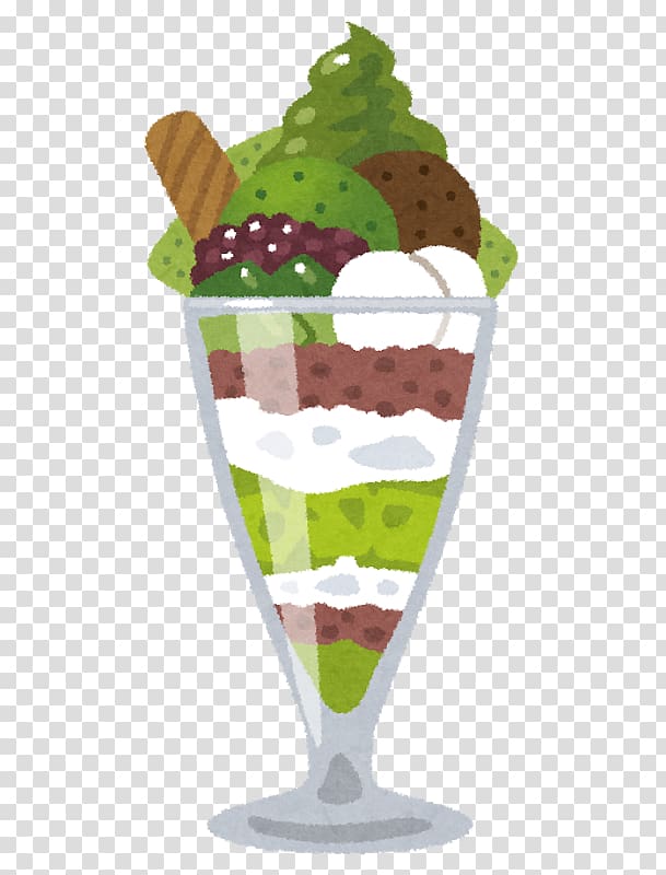 Sundae Parfait Matcha Ice Cream Cones, ice cream transparent background PNG clipart