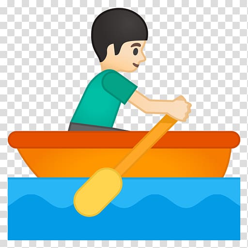 Rowing Emoji Boat Emoticon , Rowing transparent background PNG clipart