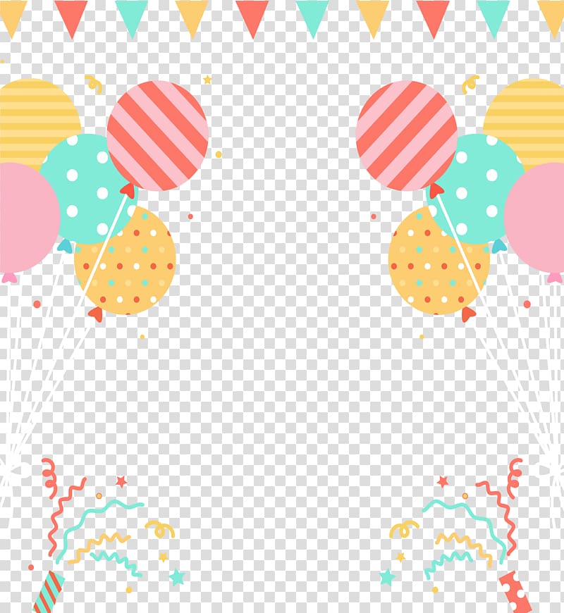 assorted-color balloons illustration, Party hat Carnival Balloon Birthday, Lively party carnival transparent background PNG clipart