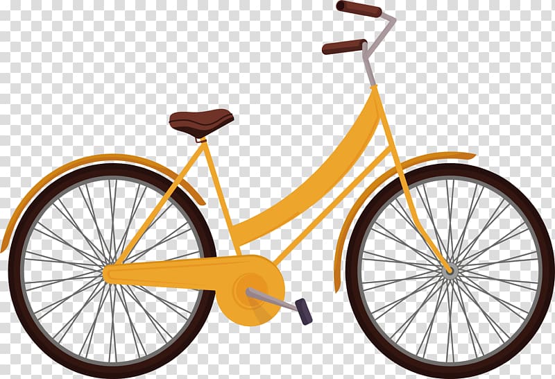 Cruiser bicycle City bicycle Electra Bicycle Company, Yellow sharing bike transparent background PNG clipart