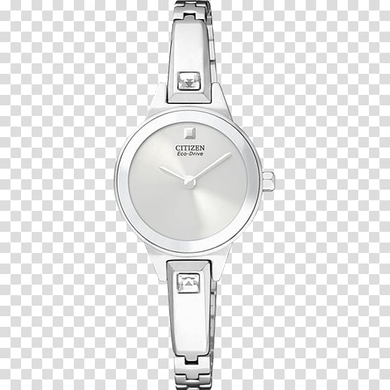 Analog watch Eco-Drive Bracelet Jewellery, Silver watches Citizen watches female form transparent background PNG clipart