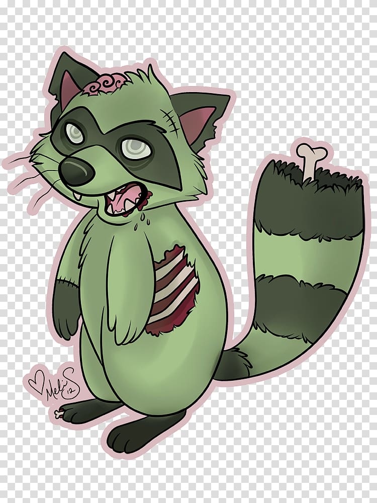 Raccoon Zombie Art Child, cute raccoon transparent background PNG clipart