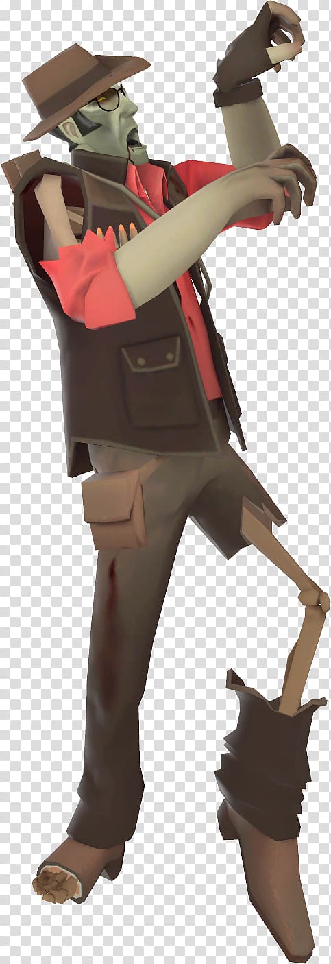 Team Fortress 2 Curse Sniper West African Vodun Zombie, zombie transparent background PNG clipart