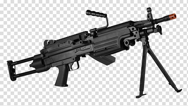 Assault rifle Airsoft Guns M249 light machine gun FN Minimi, assault rifle transparent background PNG clipart