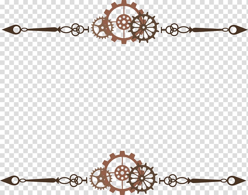 brown sprocket background, Gear Steampunk Mechanical Engineering, Vintage border material machinery transparent background PNG clipart