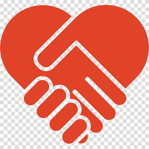 red heart , Computer Icons Heart Handshake Symbol, shake hands transparent background PNG clipart