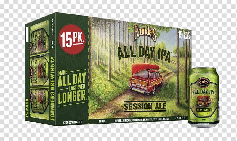 Founders Brewing Company India pale ale Founder\'s All Day IPA Beer, beer transparent background PNG clipart