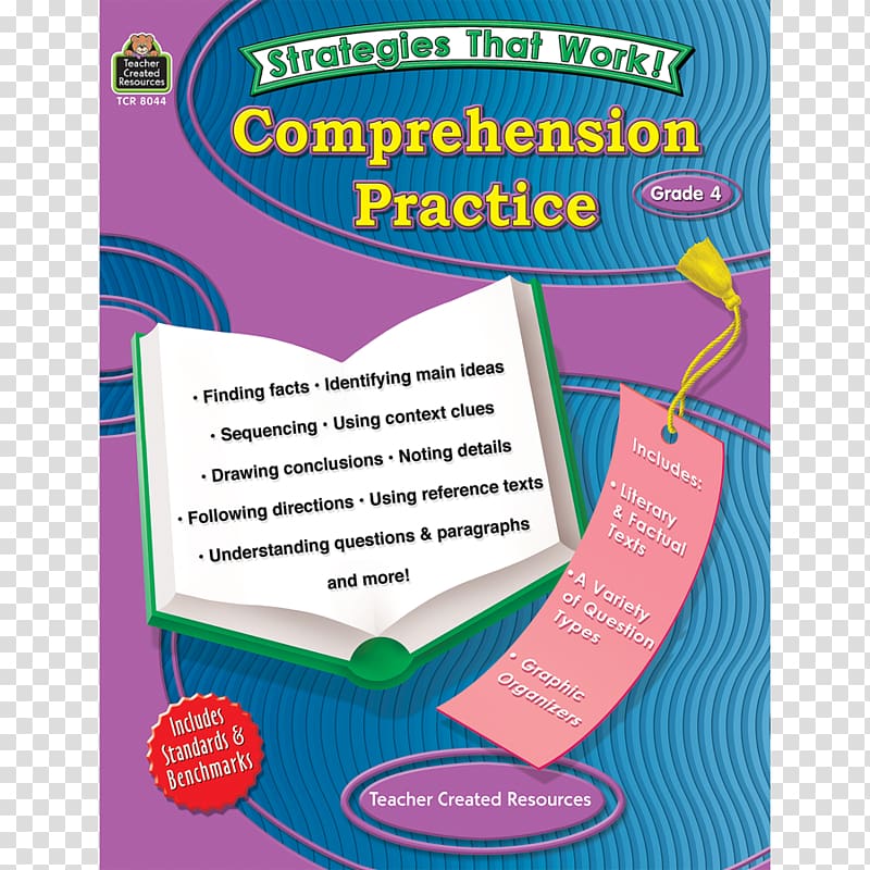 Comprehension Practice, Grade 4 Book Homework Reading comprehension Recreation, Comprehension transparent background PNG clipart