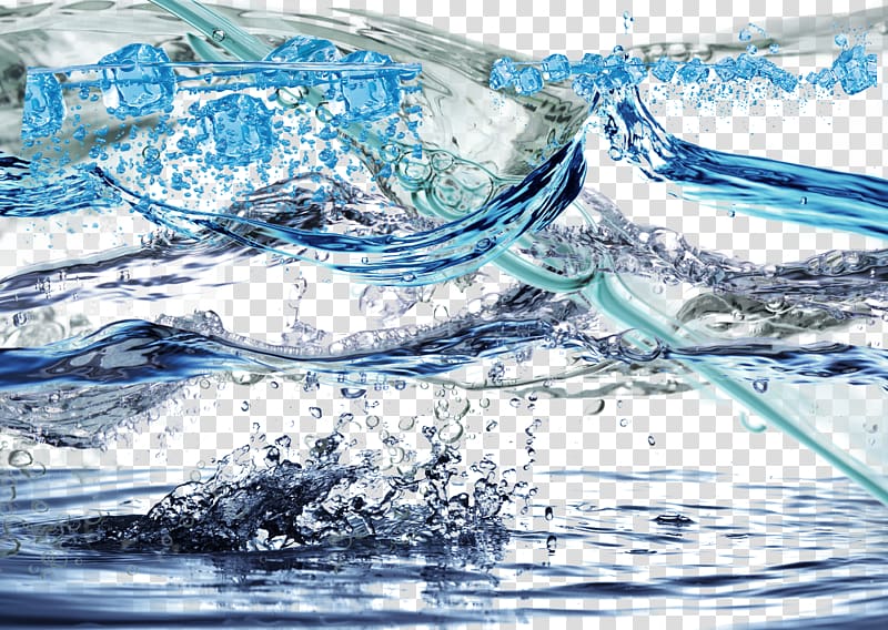 Water Dispersion Drop, Dynamic water psd layered material transparent background PNG clipart