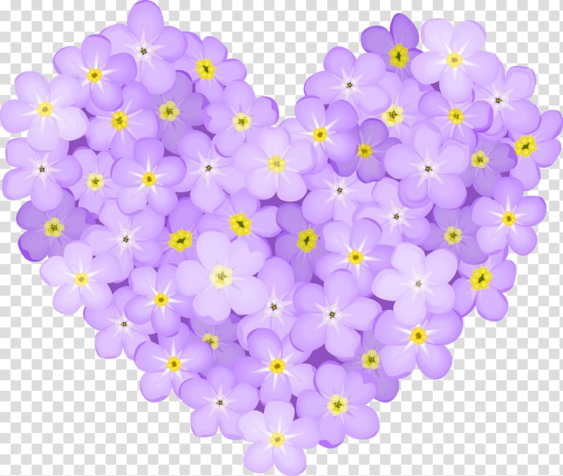 Heart Flower , forget me not transparent background PNG clipart