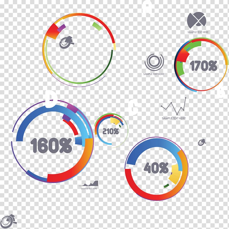 Circle Chart Infographic Information, color ring chart transparent background PNG clipart