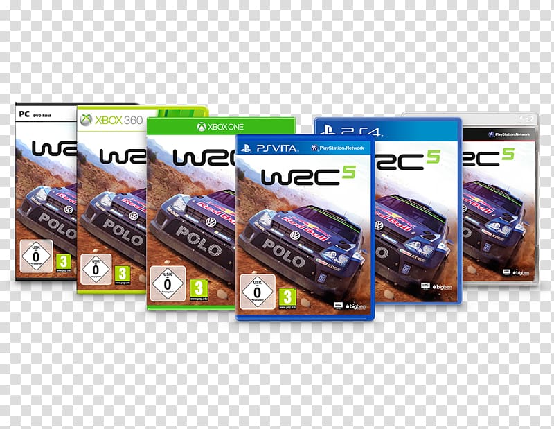 WRC 5 Xbox 360 PlayStation Vita Bigben Interactive Brand, Volkswagen Polo R WRC transparent background PNG clipart