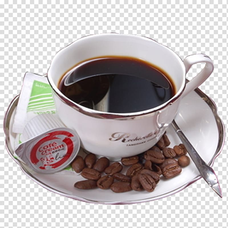 Instant coffee Ristretto Espresso Coffee cup, Cup of coffee beans transparent background PNG clipart