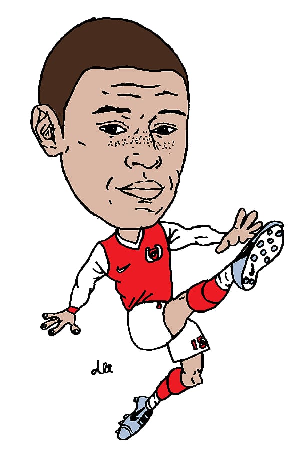 Alex Oxlade-Chamberlain Arsenal F.C. England national football team , Funny Football Cartoons transparent background PNG clipart