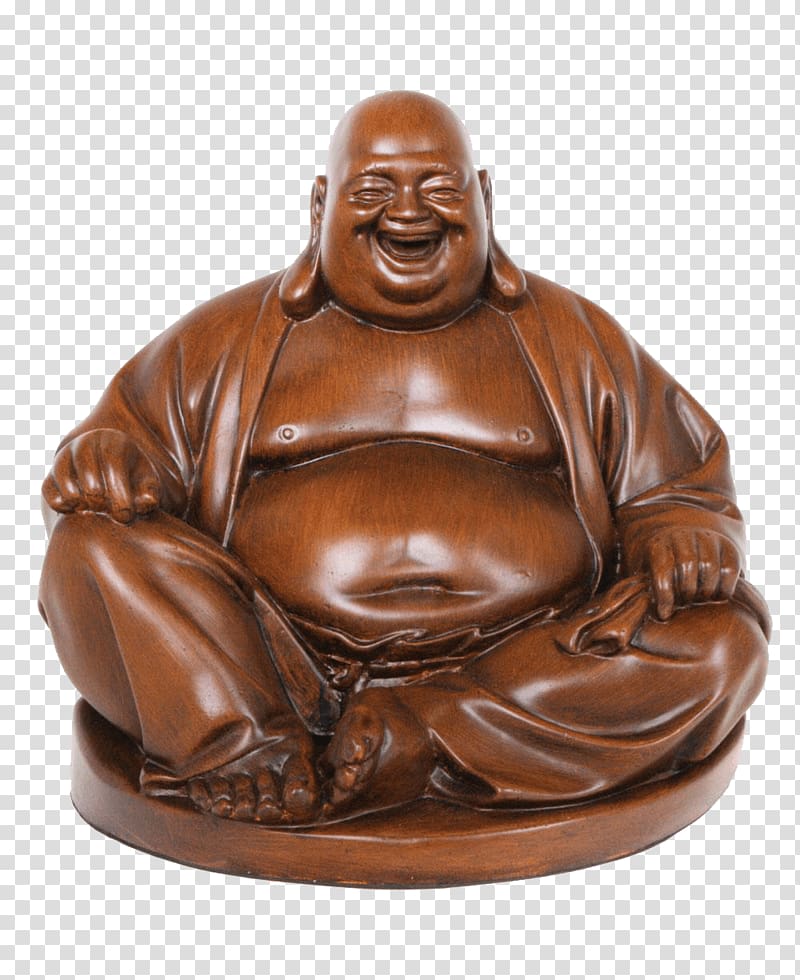 laughing Buddha figurine, Sitting Buddha transparent background PNG clipart