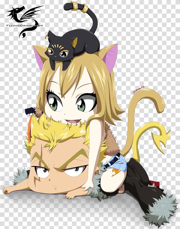Cat Laxus Dreyar Natsu Dragneel Chibi Anime, Cat transparent background PNG clipart