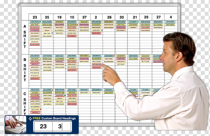 Schedule Dry-Erase Boards Shift work Job Scheduling, calendars transparent background PNG clipart