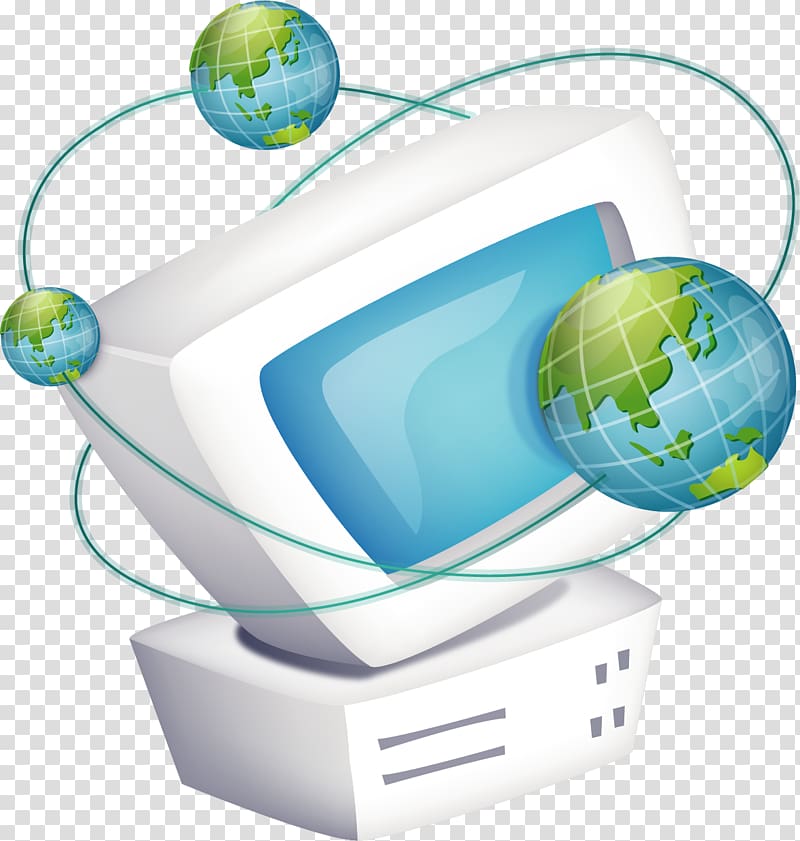 Adobe Illustrator Computer Education, hand-drawn computer Earth transparent background PNG clipart