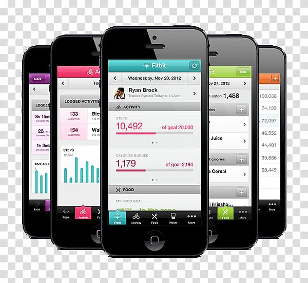 iPhone 5 Health Fitness app, Fitbit transparent background PNG clipart