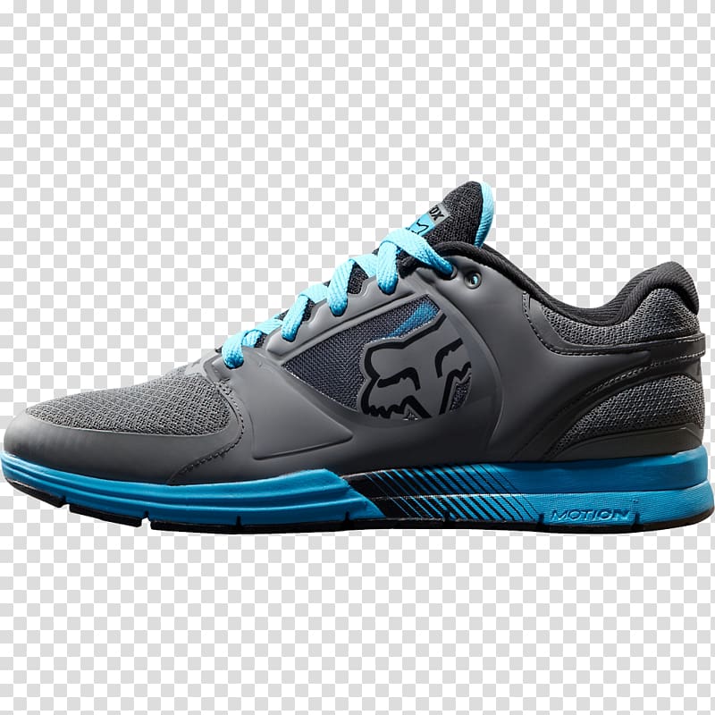 Skate shoe Sneakers Fox Racing Footwear, grey blue transparent background PNG clipart
