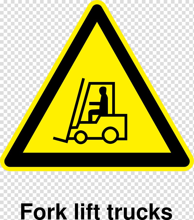 Forklift Transport Warning sign , fork transparent background PNG clipart