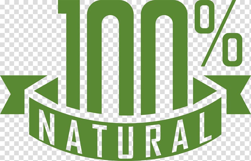 Logo Nature Organic food, 100 percent transparent background PNG clipart