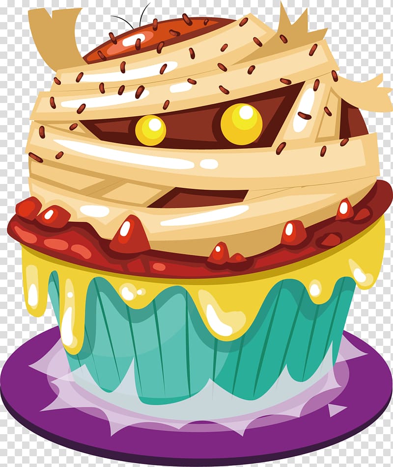 Cupcake Halloween cake Birthday cake, Cup cake transparent background PNG clipart
