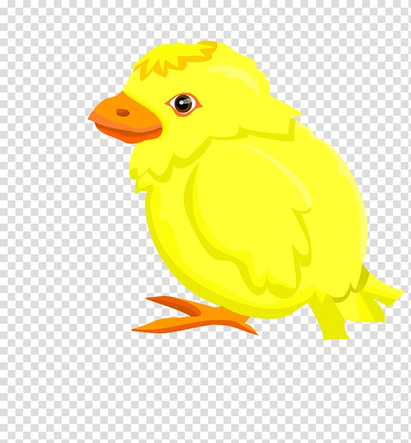 Bubble Chicken Yellow, yellow to the left standing bubble chick transparent background PNG clipart