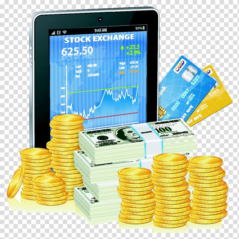 iPad Money Finance Icon, Gold dollar and ipad transparent background PNG clipart