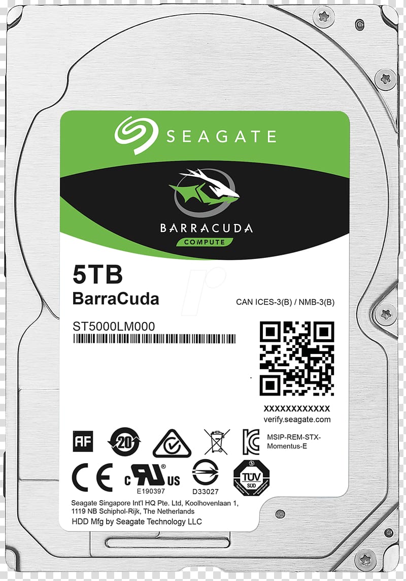 Laptop Serial ATA Hard Drives Seagate Barracuda Seagate Guardian Series BarraCuda SATA HDD, Laptop transparent background PNG clipart