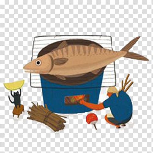 Barbecue grill Barbecue chicken Roasting, Old fish transparent background PNG clipart