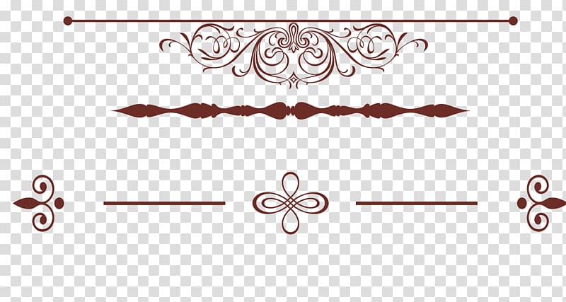 red floral boder, Line, European division lines transparent background PNG clipart