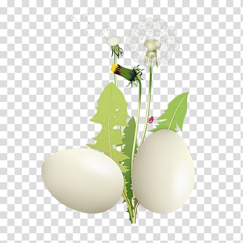 Easter Icon, Christmas creative dandelion flowers eggs transparent background PNG clipart