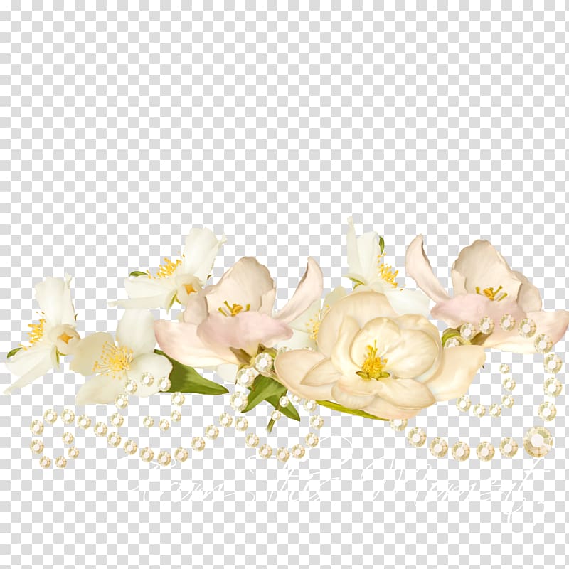 white and pink flowers illustration, Floral design Wedding Marriage, Creative wedding lace transparent background PNG clipart