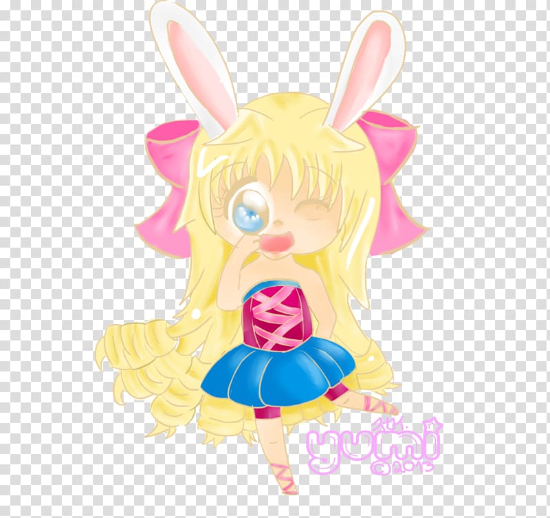 Easter Bunny Figurine Doll Animated cartoon, doll transparent background PNG clipart