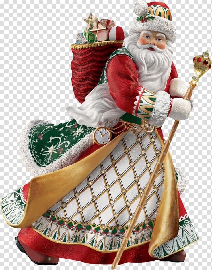 Santa Claus Mrs. Claus Christmas decoration Figurine, Christmas FIG. transparent background PNG clipart