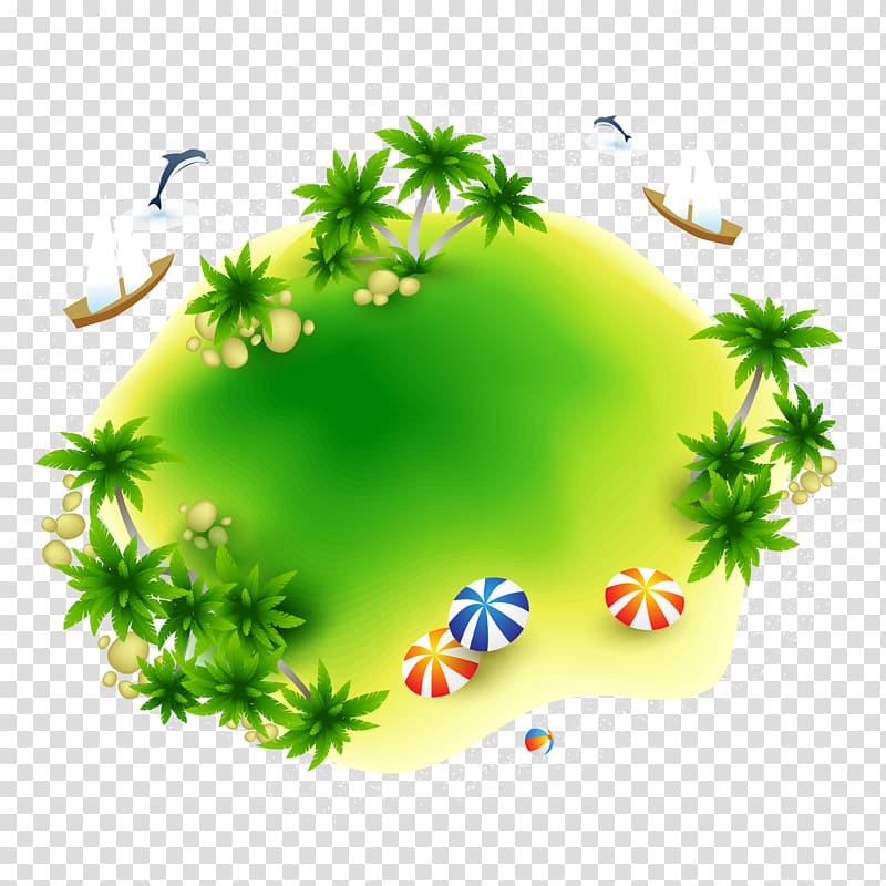 Island Sea, A plan view of the island in summer transparent background PNG clipart