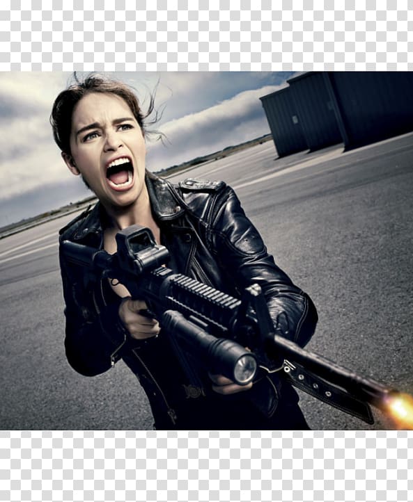 Emilia Clarke Terminator Genisys Sarah Connor Kyle Reese, emilia clarke transparent background PNG clipart