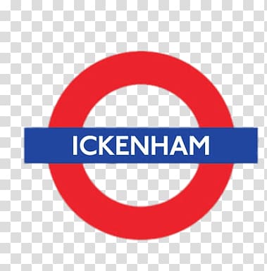ickenham text on blue rectangle and red circle background, Ickenham transparent background PNG clipart