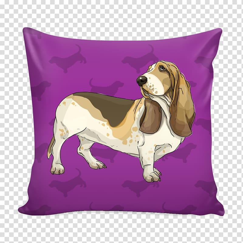 Dog breed Beagle Throw Pillows Cushion, pillow transparent background PNG clipart