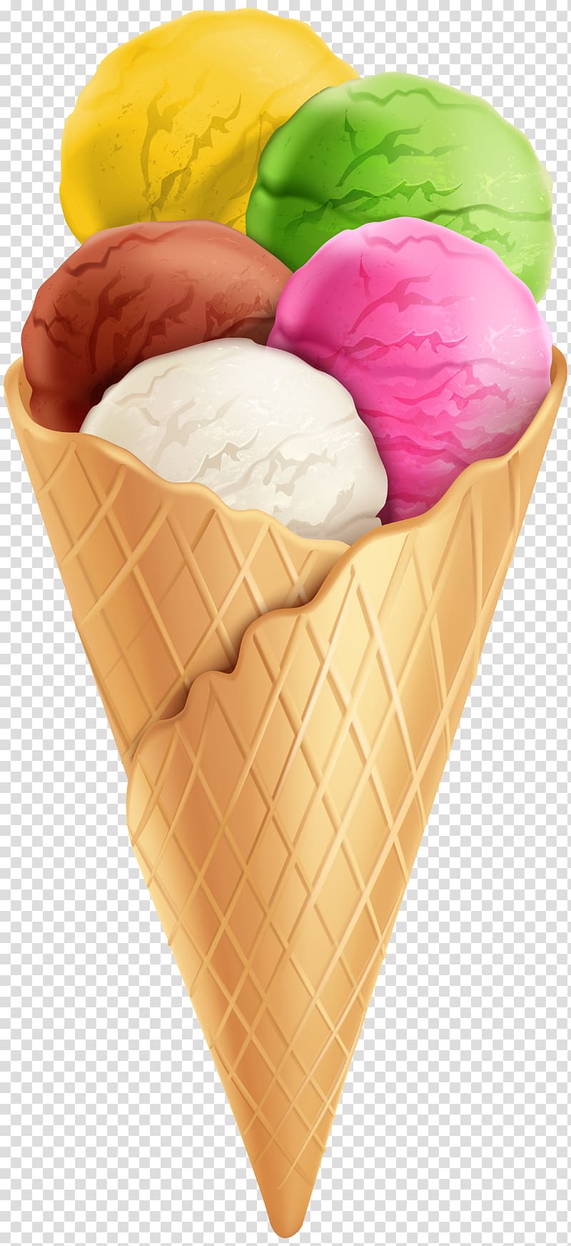 ice creme with cone, Ice cream cone Chocolate ice cream Neapolitan ice cream, Ice Cream transparent background PNG clipart