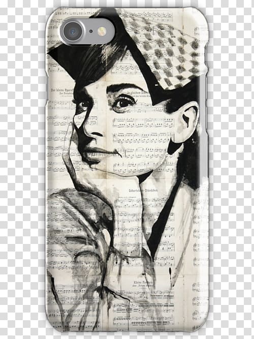 iPhone 6 Drawing Mobile Phone Accessories Canvas print Tote bag, audrey hepburn transparent background PNG clipart