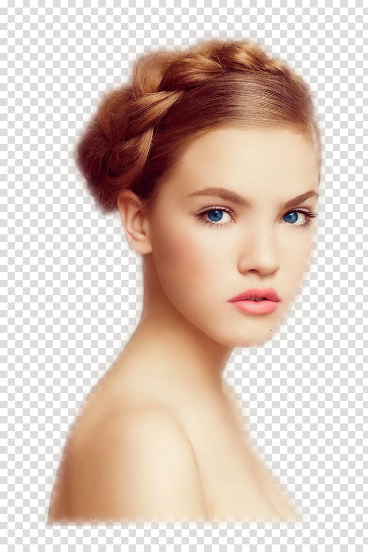 Model Face Hairstyle Cosmetics, model transparent background PNG clipart