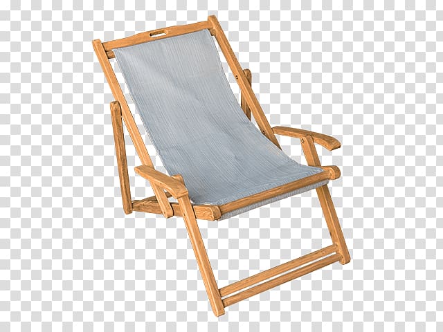 brown and gray folding armchair, Simple Teak Beach Lounge Chair transparent background PNG clipart